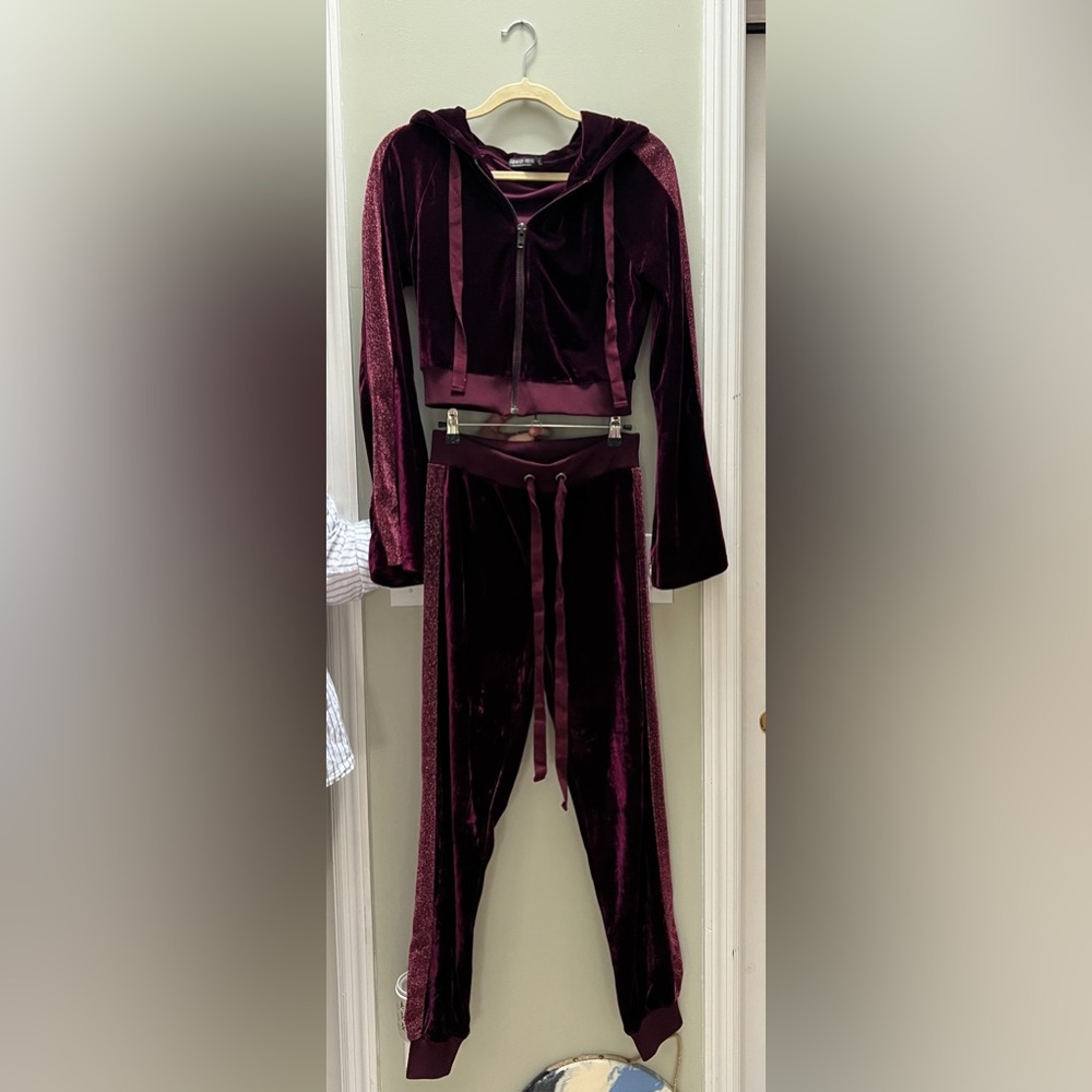 Velour Fashionnova Sweat Suit Set